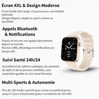 Montre connectée mixte avec suivi de santé - appels vocaux et assistant vocal