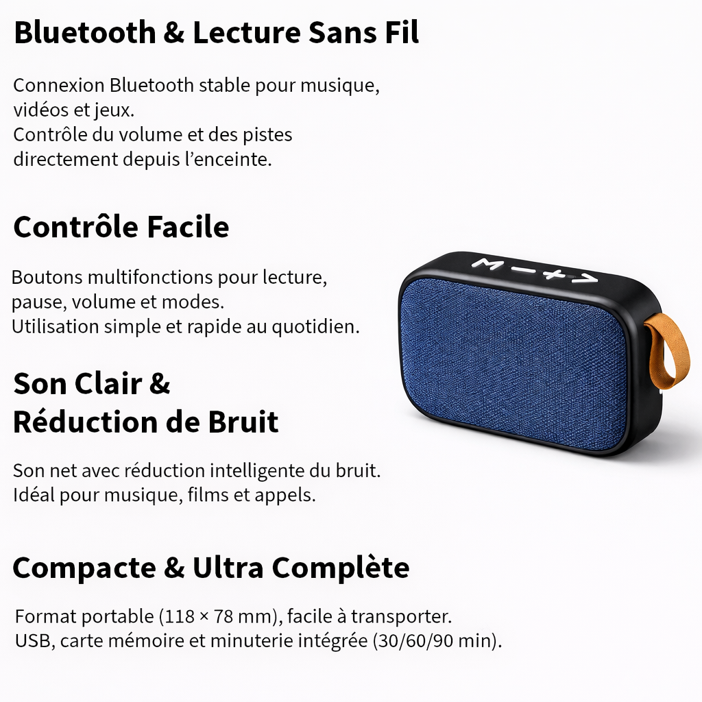 Enceinte bluetooth portable - Performance et mobilité
