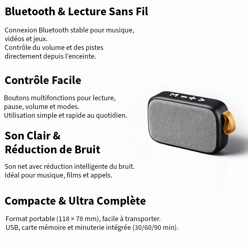 Enceinte bluetooth portable - Performance et mobilité