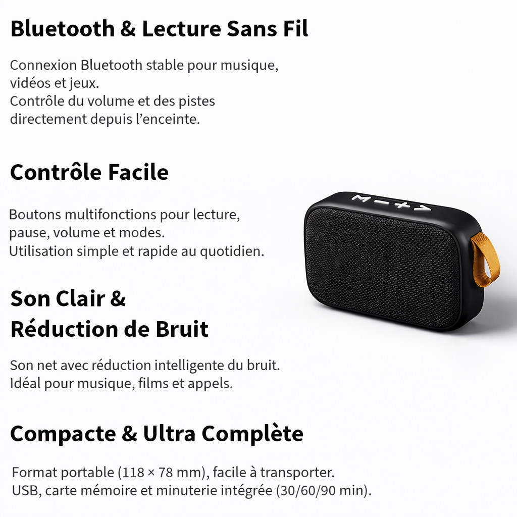 Enceinte bluetooth portable - Performance et mobilité
