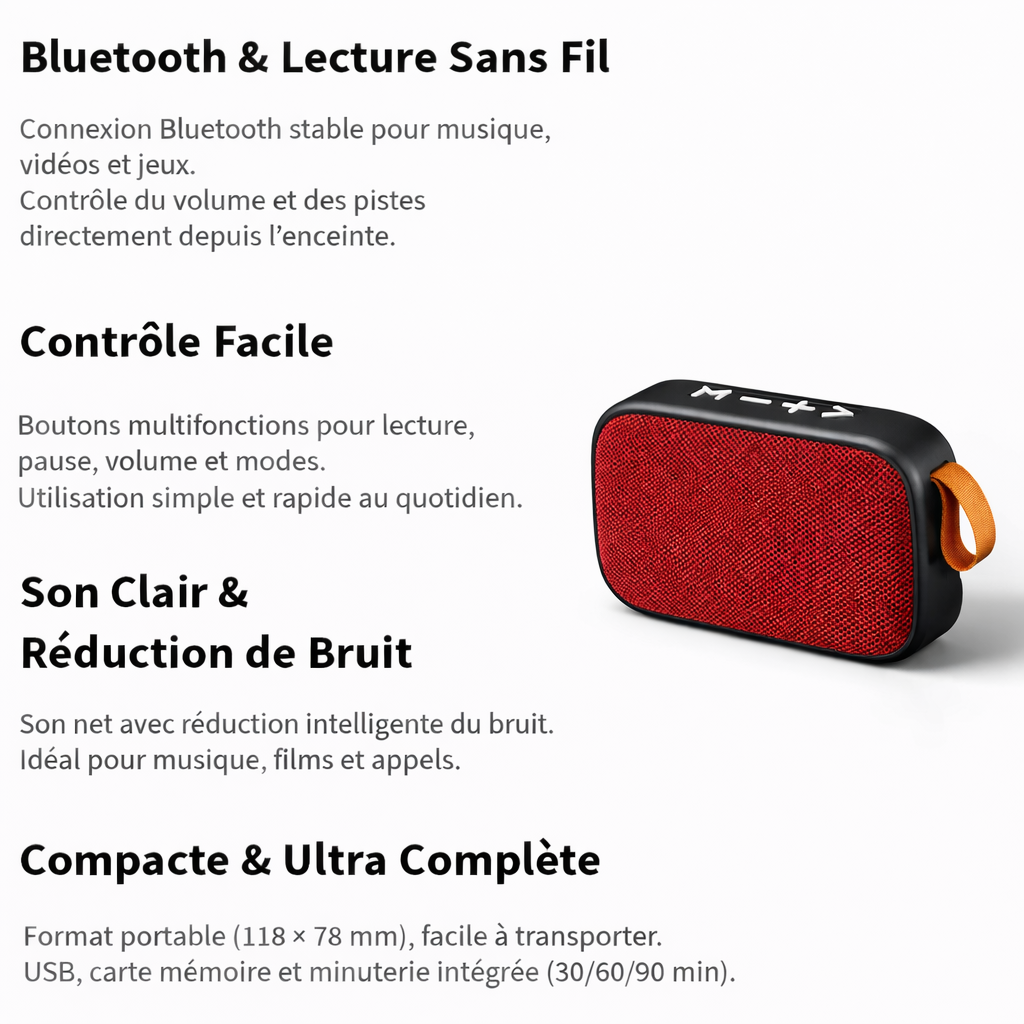 Enceinte bluetooth portable - Performance et mobilité