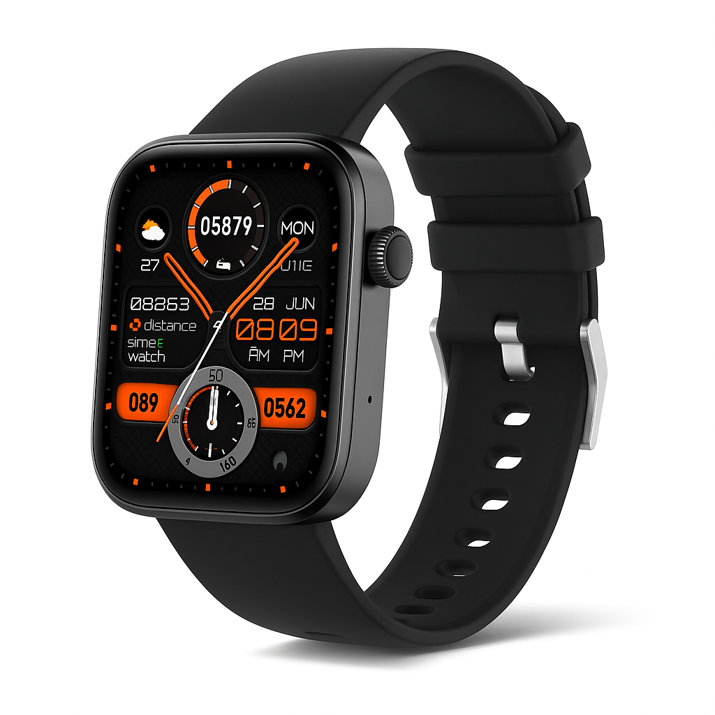 Montre connectée mixte avec suivi de santé - appels vocaux et assistant vocal